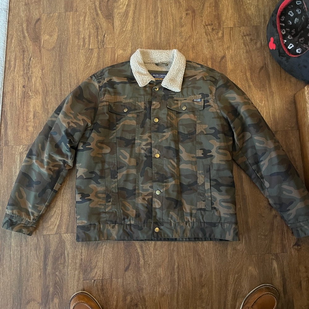 Bass Creek Camouflage Canvas and Sherpa Jacket